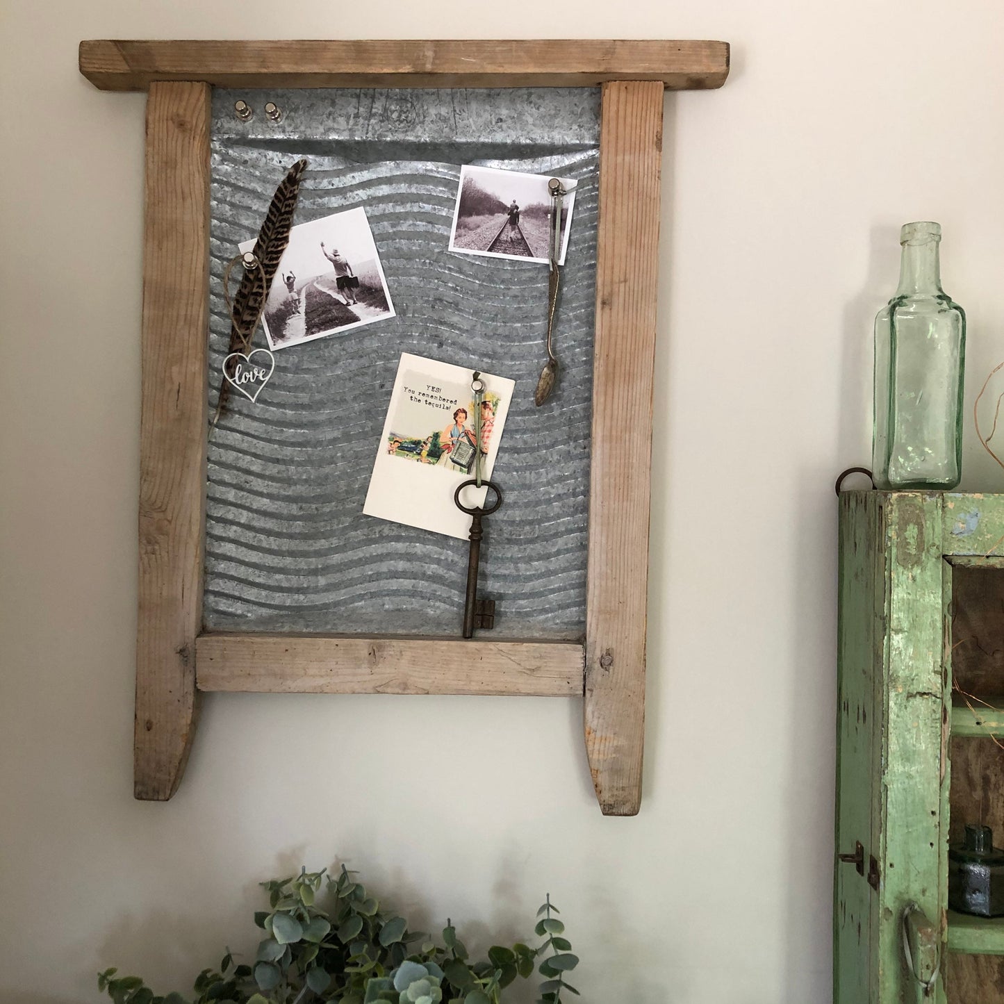 VINTAGE WASHBOARD DISPLAY