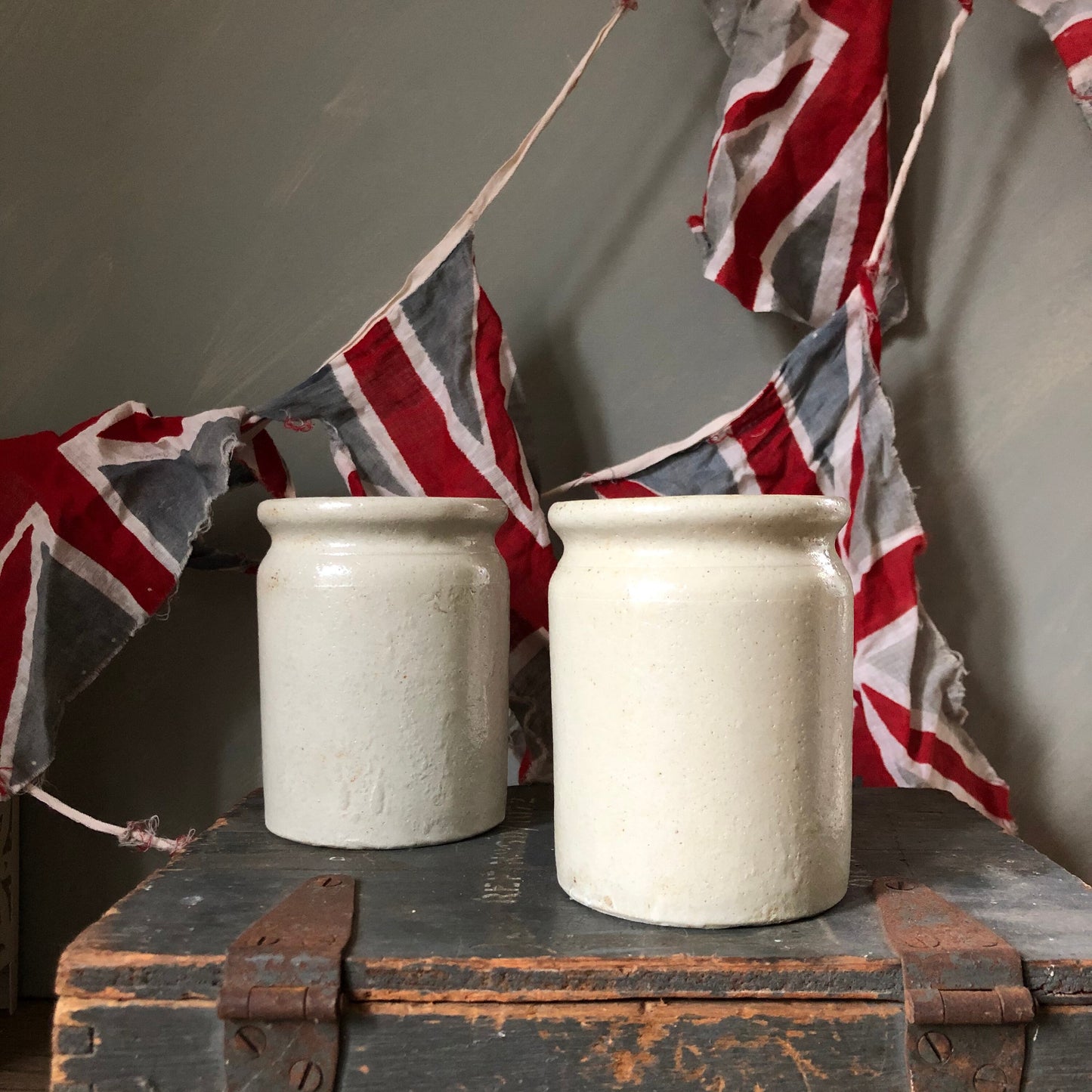 VINTAGE MARMALADE POTS - lipped