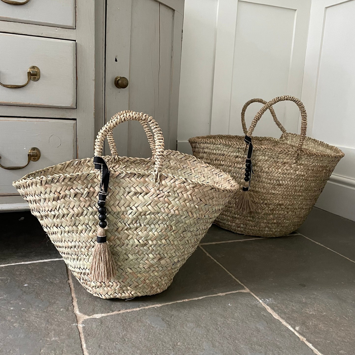 The Camille Basket / Hand Woven Bag / Shopping Basket / Storage Basket / French Basket / Traditional Basket / Woven Bag