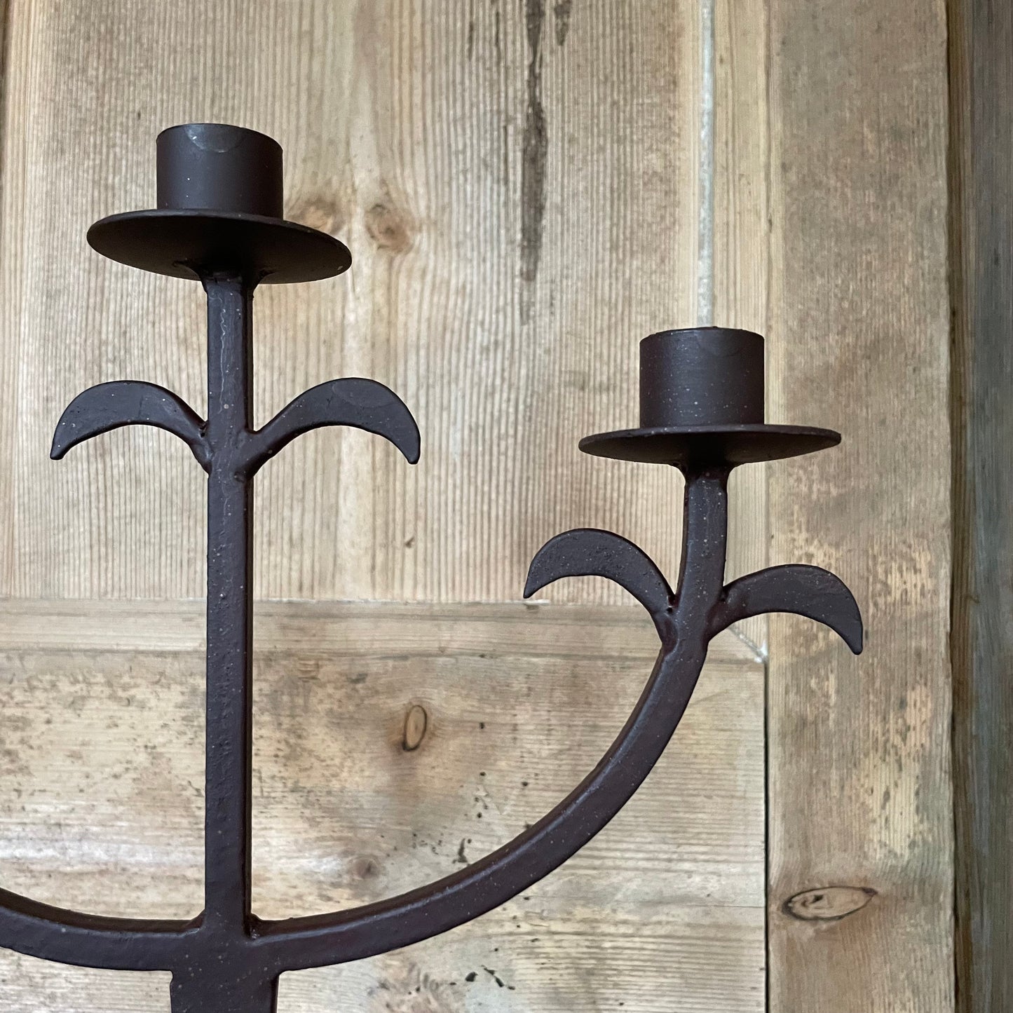 Rustic Metal Candlestick / The Arcardio / Table Candelabra / Black Candlestick / Dinner Party Decor / Rustic Home Decor / Gothic Decor