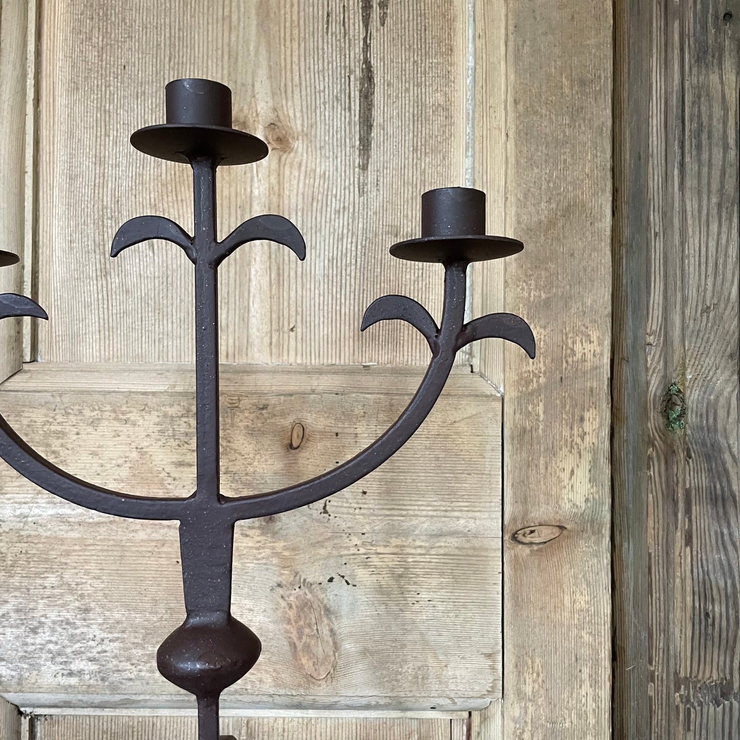 Rustic Metal Candlestick / The Arcardio / Table Candelabra / Black Candlestick / Dinner Party Decor / Rustic Home Decor / Gothic Decor