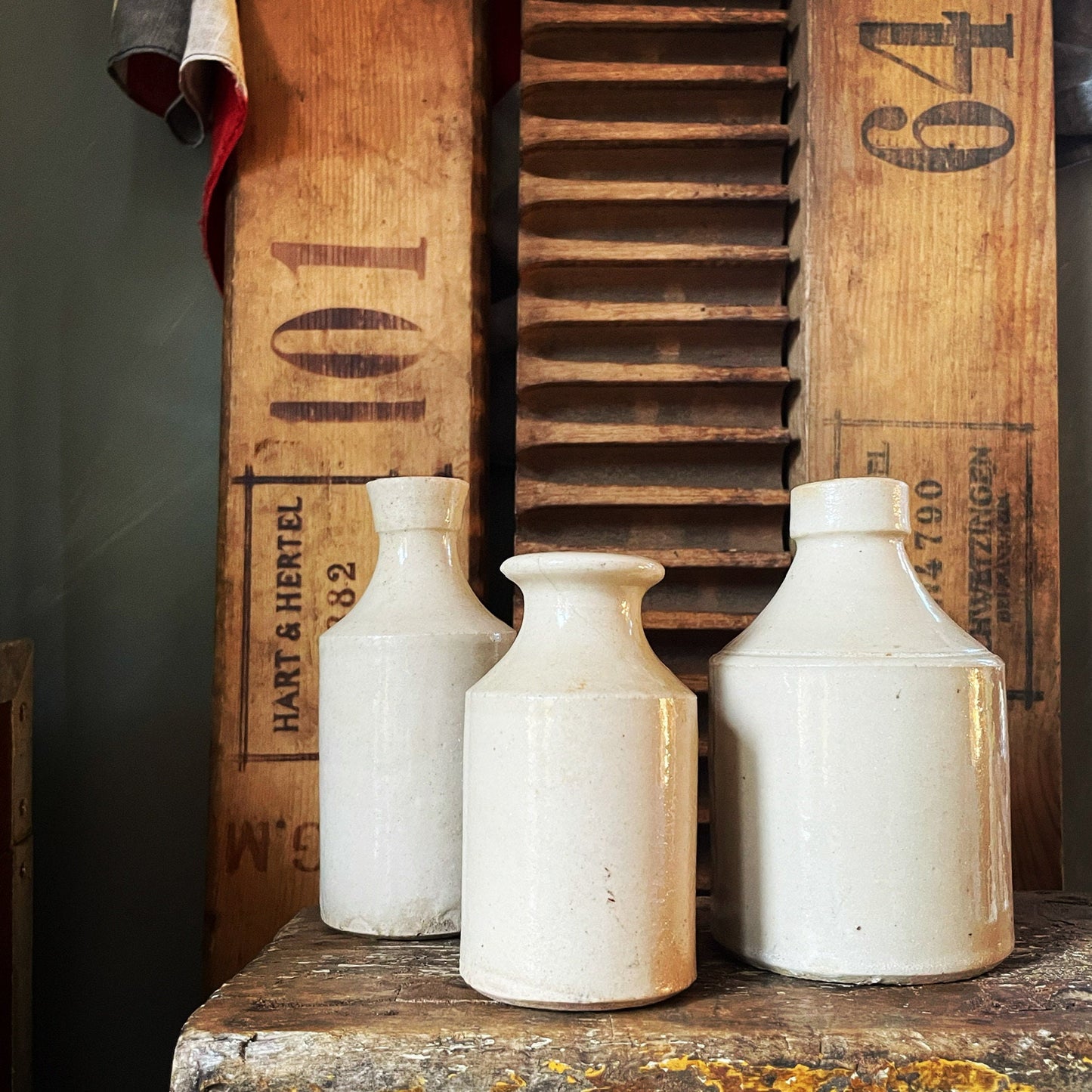 ANTIQUE STONEWARE BOTTLES