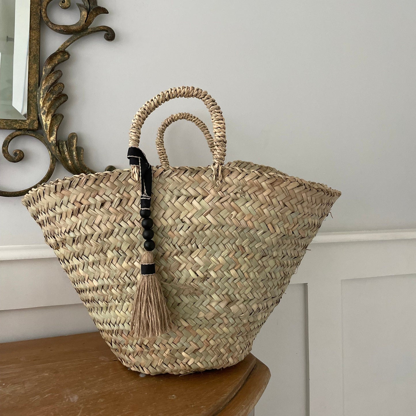 The Camille Basket / Hand Woven Bag / Shopping Basket / Storage Basket / French Basket / Traditional Basket / Woven Bag
