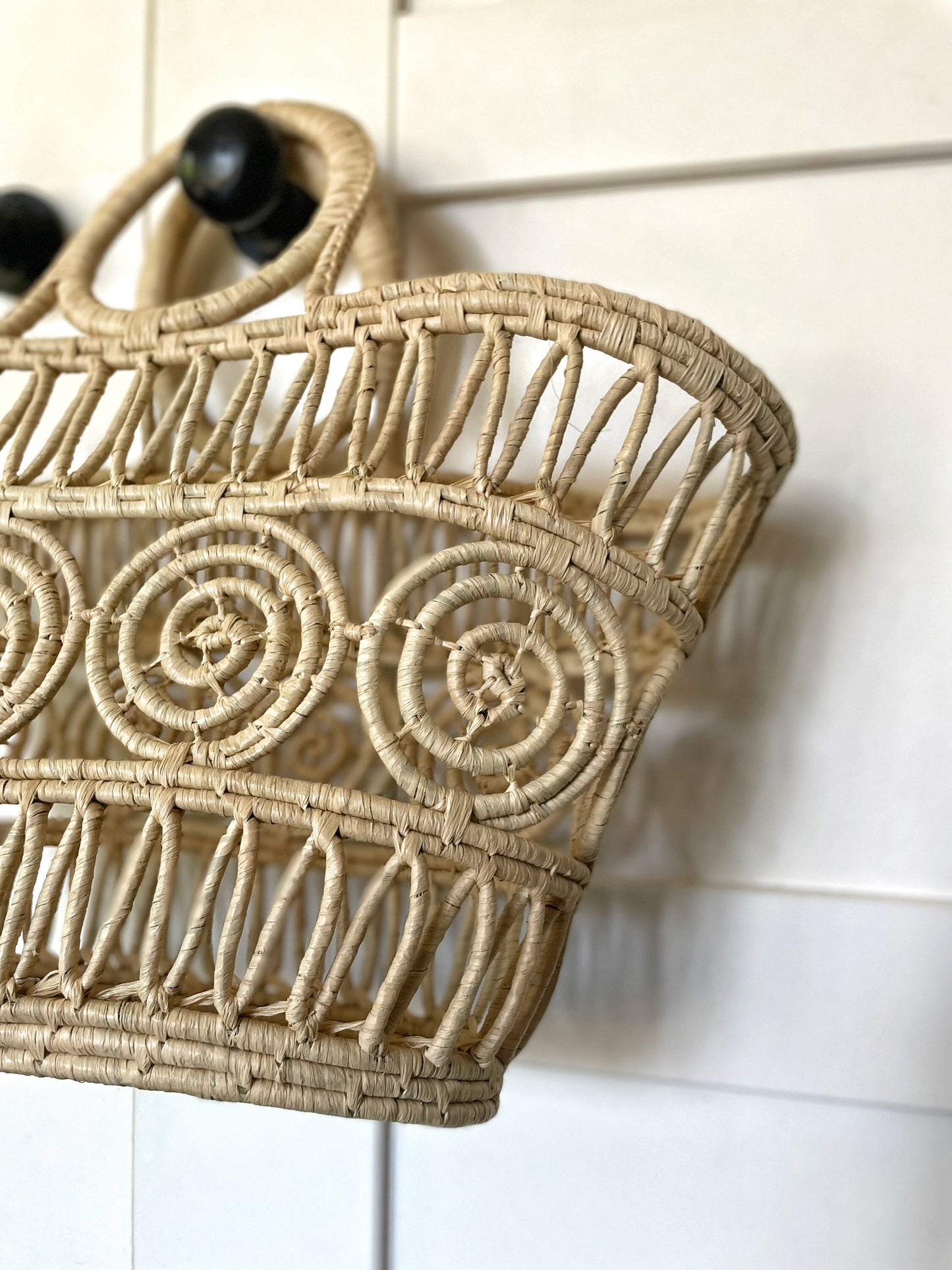The Esme Basket - natural / Hand Woven Macrame Basket / Shopping Basket / Beach Basket / Traditional Basket / Woven Bag