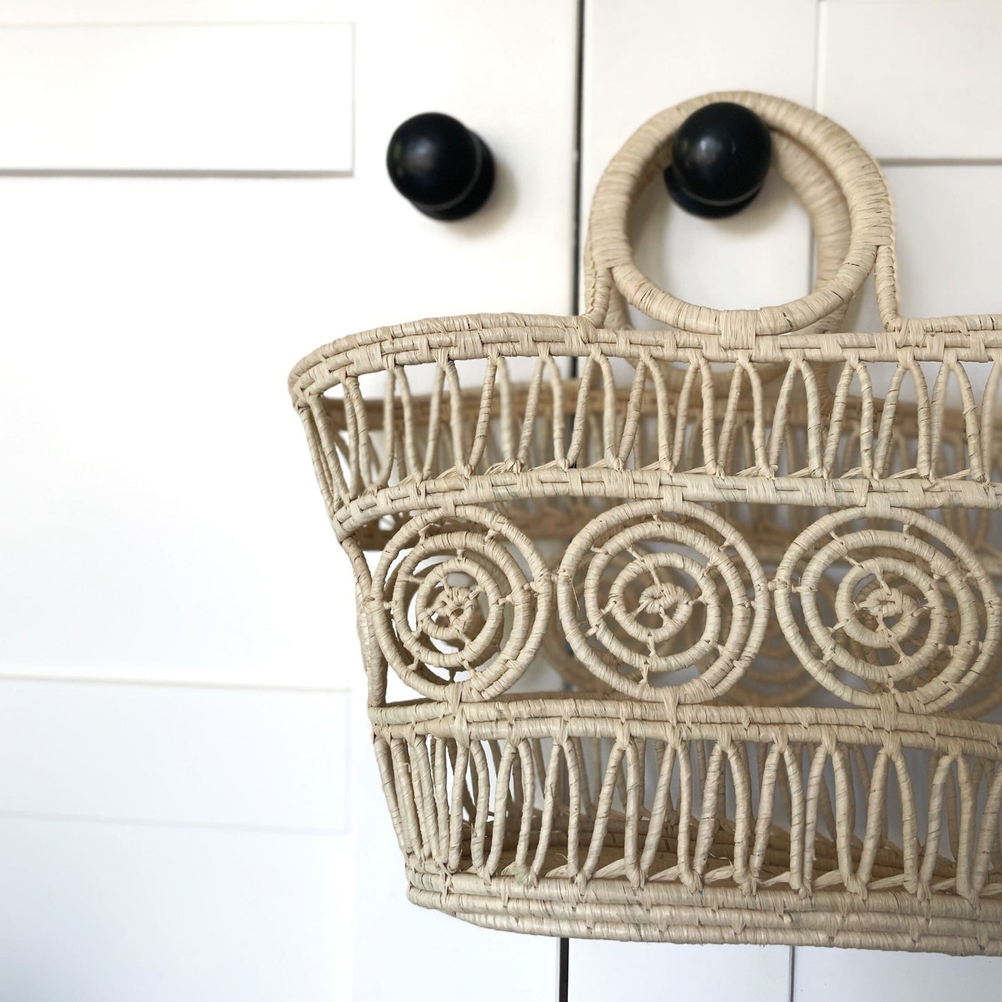 The Esme Basket - natural / Hand Woven Macrame Basket / Shopping Basket / Beach Basket / Traditional Basket / Woven Bag