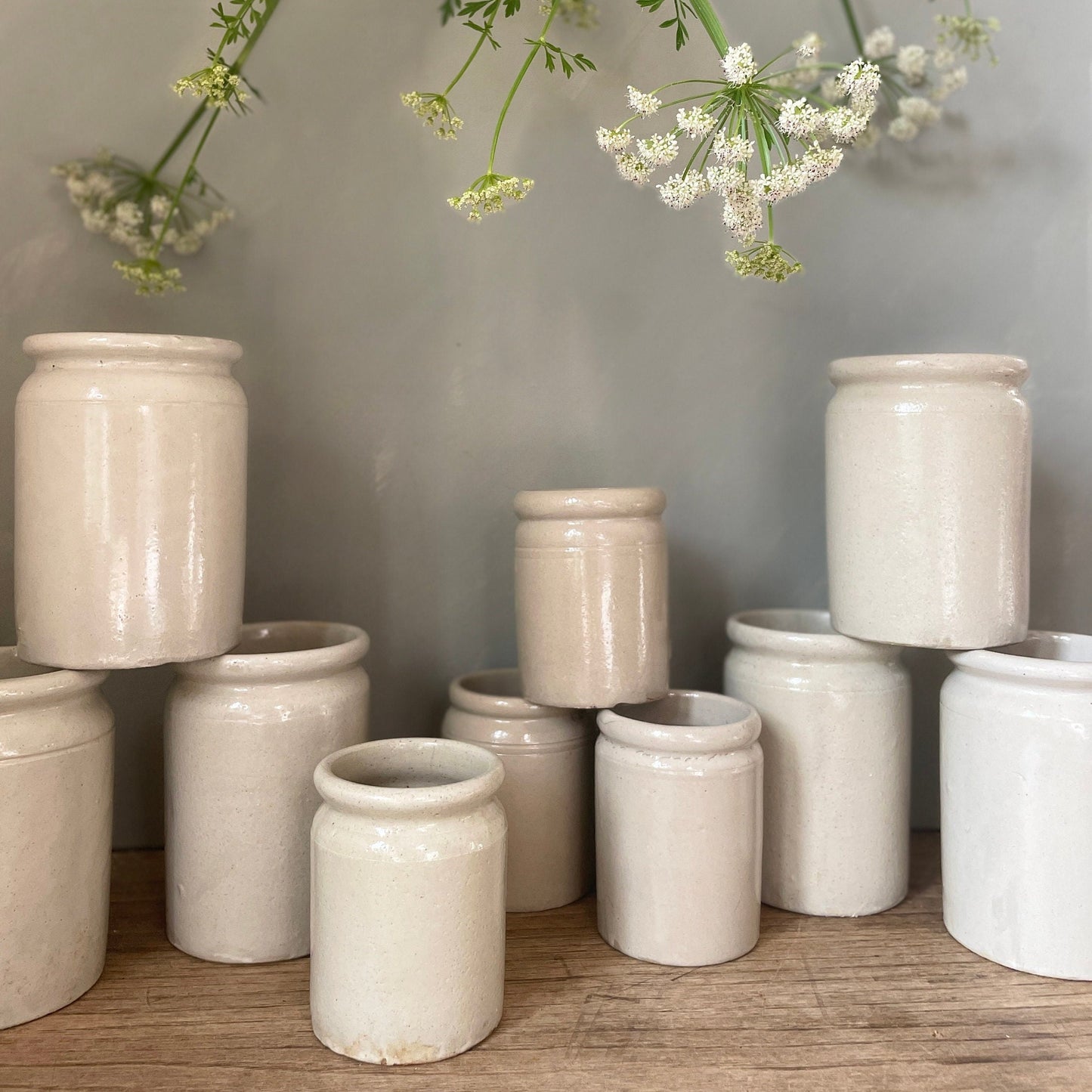 VINTAGE MARMALADE POTS - lipped
