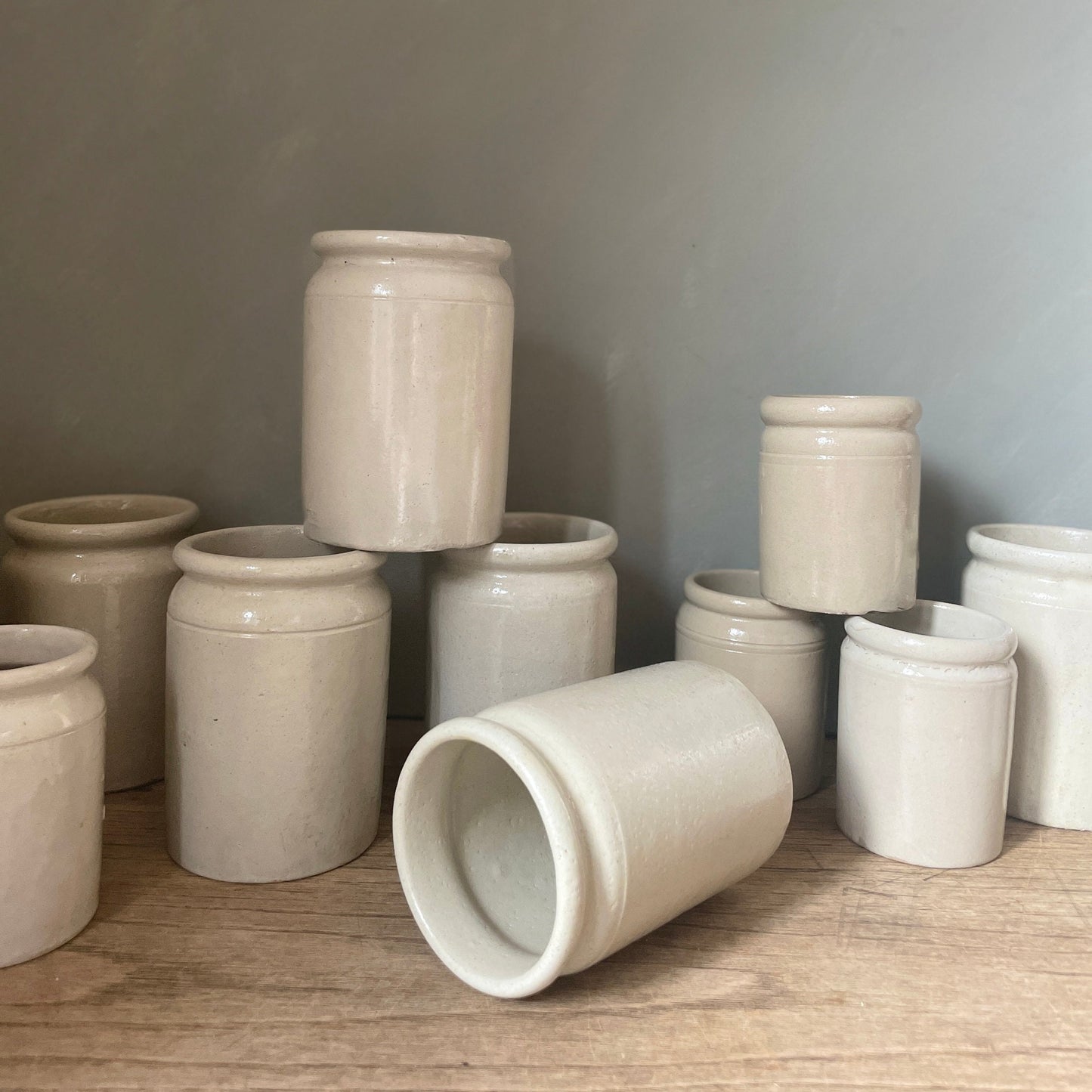 VINTAGE MARMALADE POTS - lipped