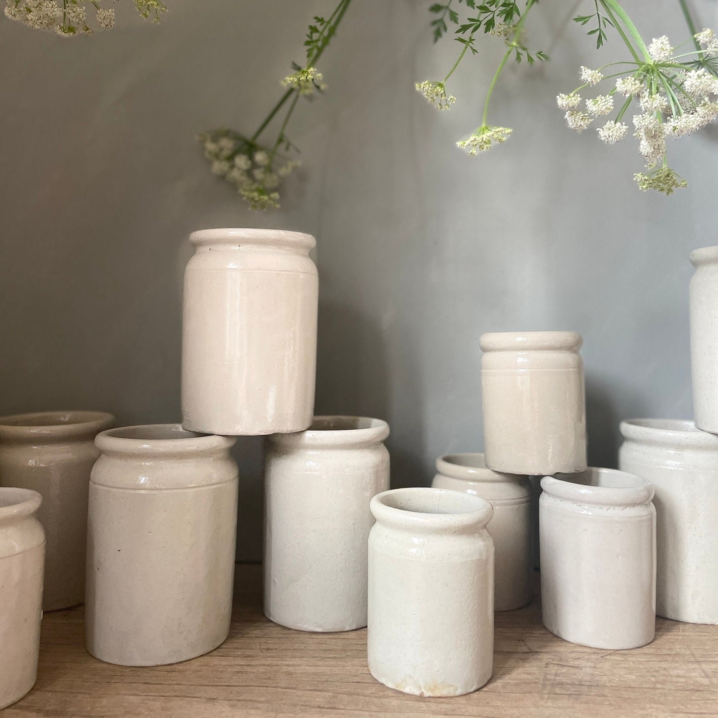 VINTAGE MARMALADE POTS - lipped