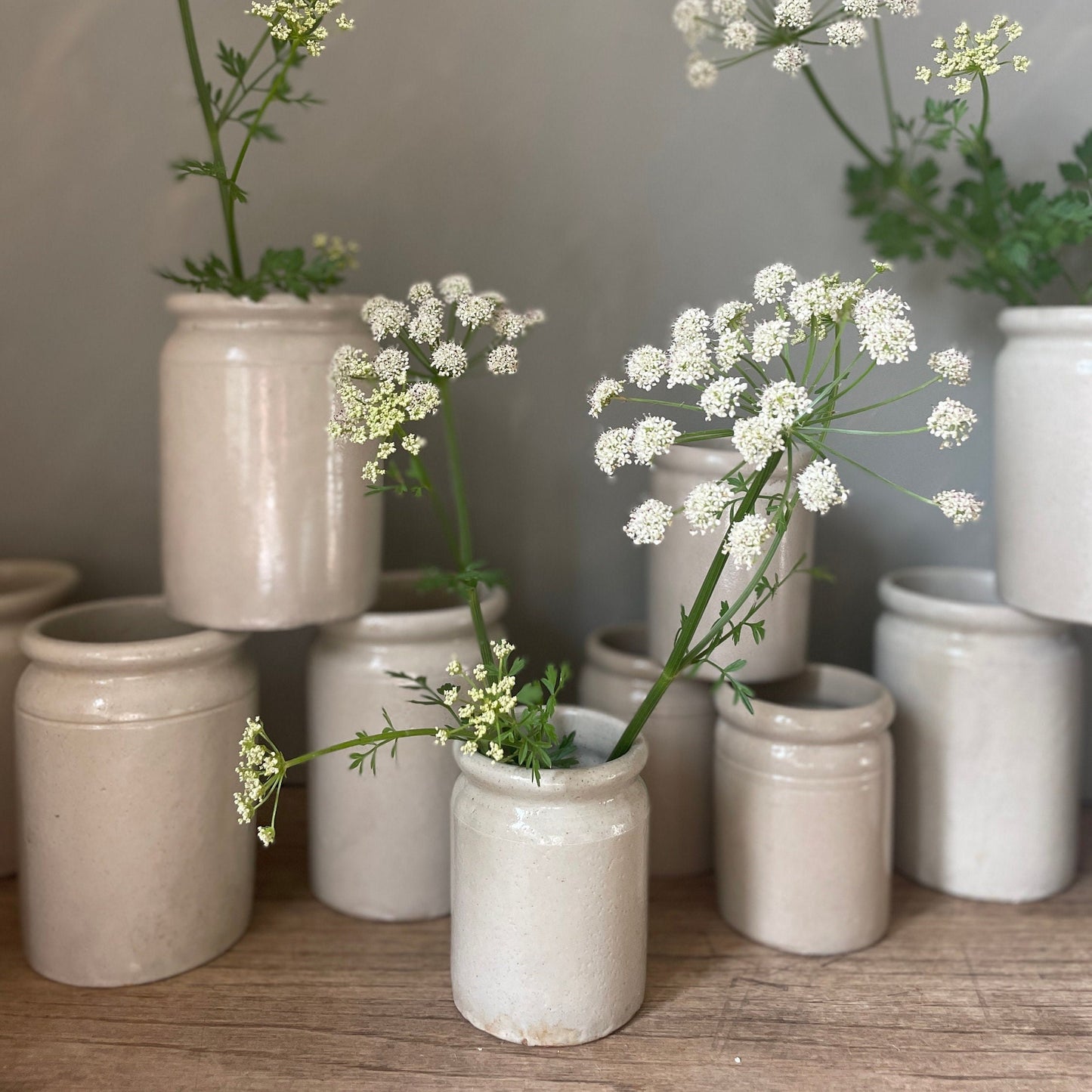 VINTAGE MARMALADE POTS - lipped