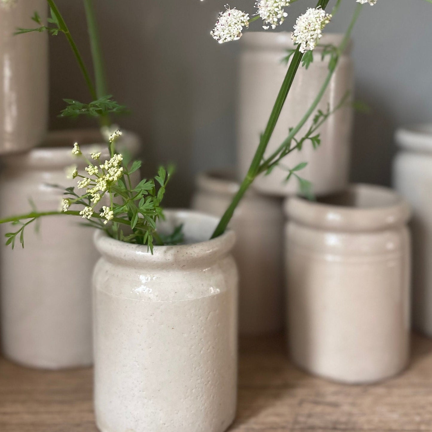 VINTAGE MARMALADE POTS - lipped