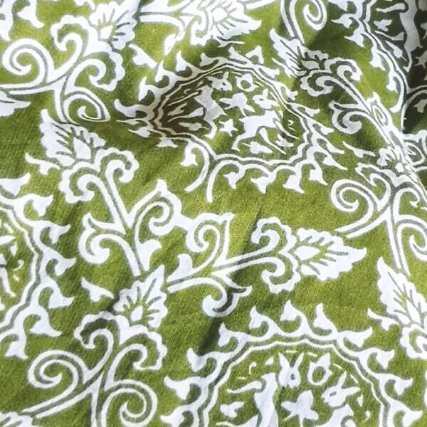 HAND PRINTED TABLECLOTH - DANCING HARES