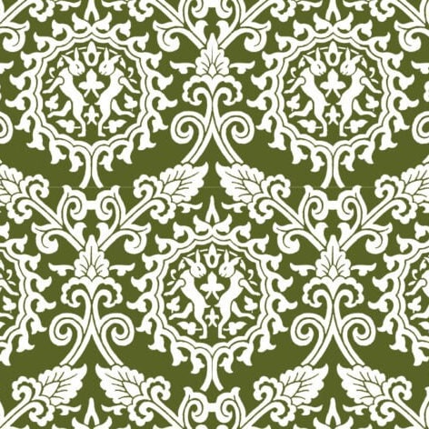 HAND PRINTED TABLECLOTH - DANCING HARES