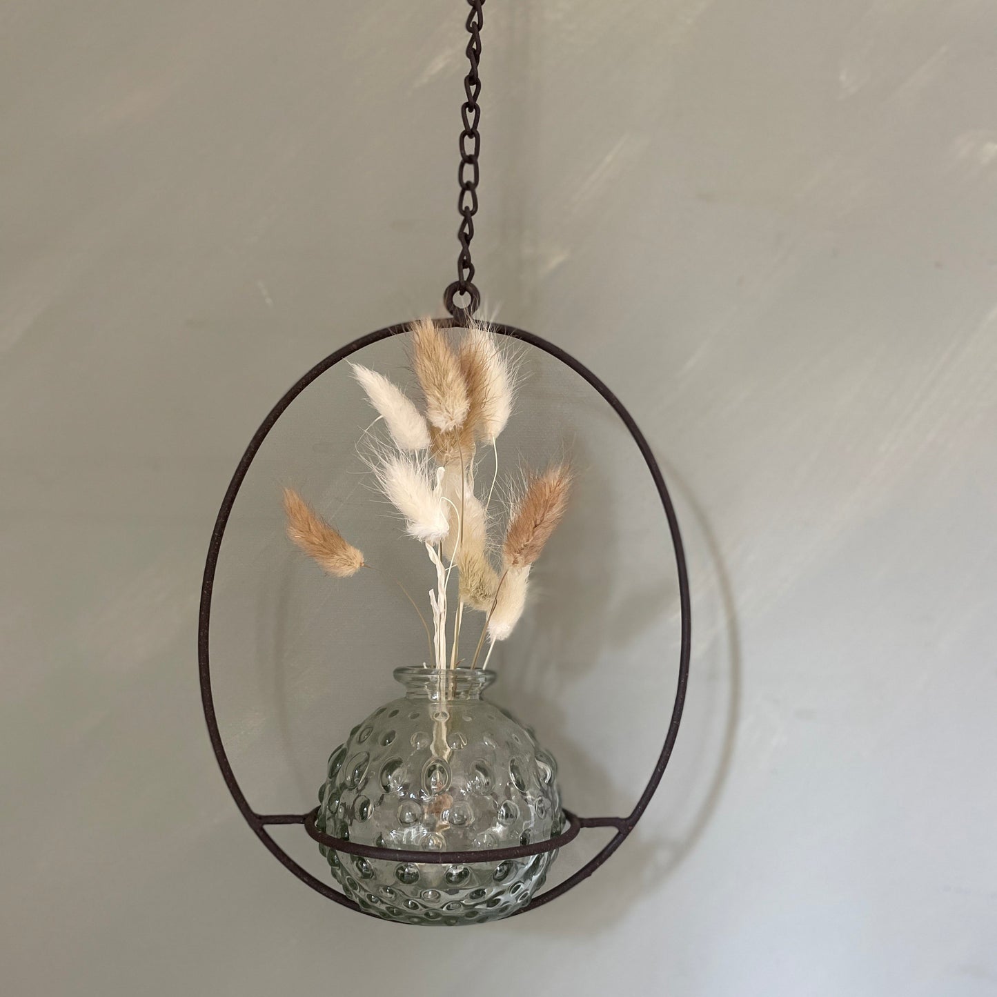 Pretty Oval Hoop for Display / Renee Dosplay Hoop on Hanging Chain / Floral Decoration / Easter Decor / Hygge Decor /