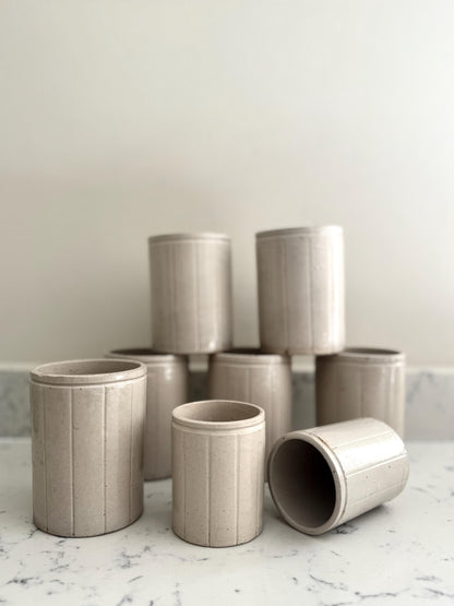 VINTAGE STONEWARE DISPLAY POTS