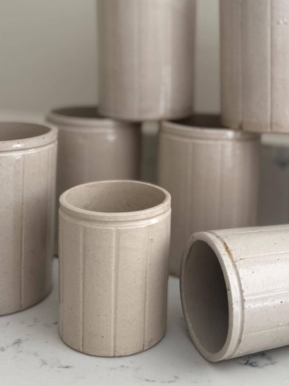 VINTAGE STONEWARE DISPLAY POTS
