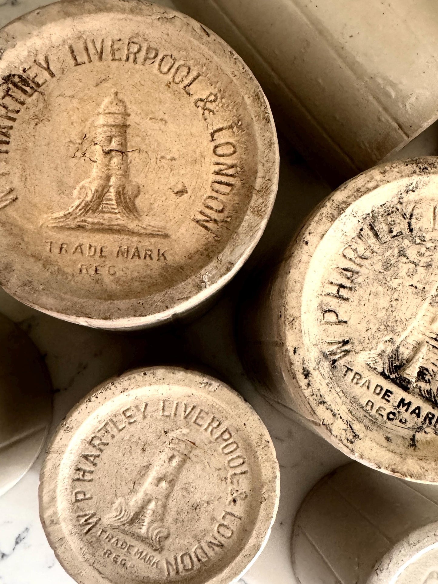 VINTAGE STONEWARE DISPLAY POTS