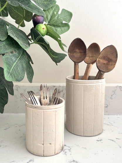 VINTAGE STONEWARE DISPLAY POTS