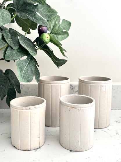 VINTAGE STONEWARE DISPLAY POTS