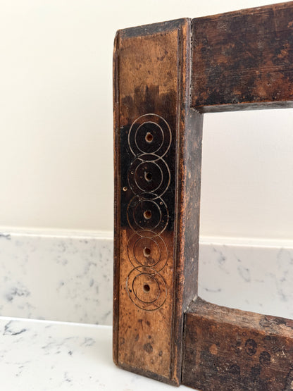 FRENCH ANTIQUE WOODEN SCREW CLAMP