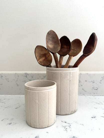VINTAGE STONEWARE DISPLAY POTS