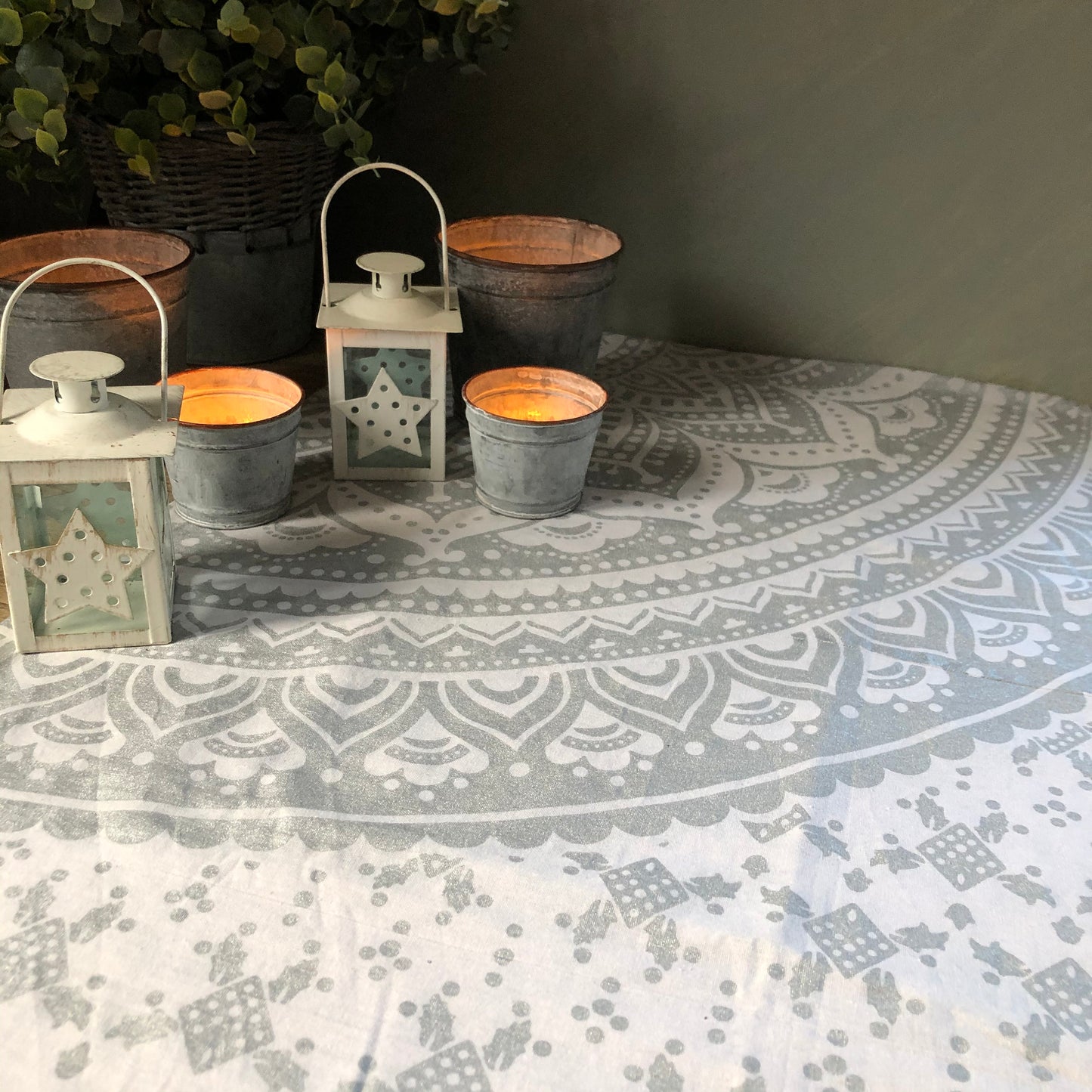 BLOCK PRINTED TABLECLOTH