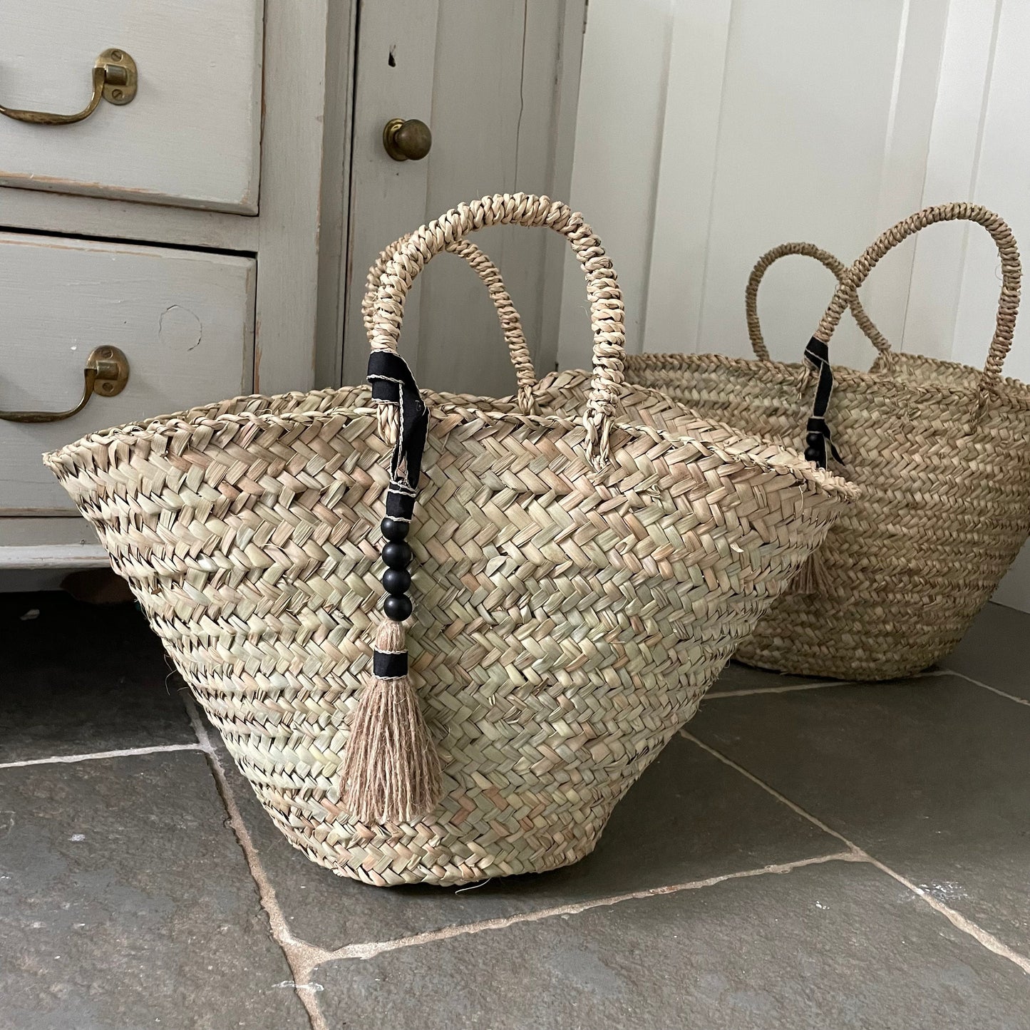 The Camille Basket / Hand Woven Bag / Shopping Basket / Storage Basket / French Basket / Traditional Basket / Woven Bag