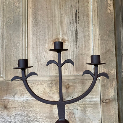Rustic Metal Candlestick / The Arcardio / Table Candelabra / Black Candlestick / Dinner Party Decor / Rustic Home Decor / Gothic Decor