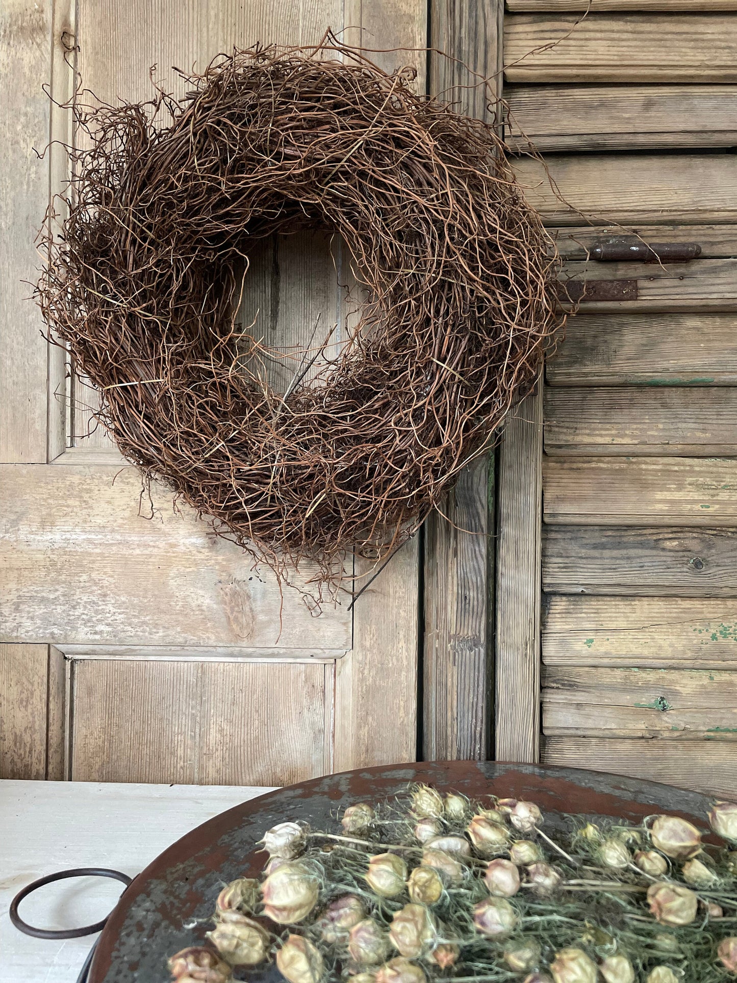 Rustic Wreath / Twiggy Wreath / The Greta / Seasonal Decor / Woven Twig Circle / Twig Hoop / Rustic Decor / Natural Decor