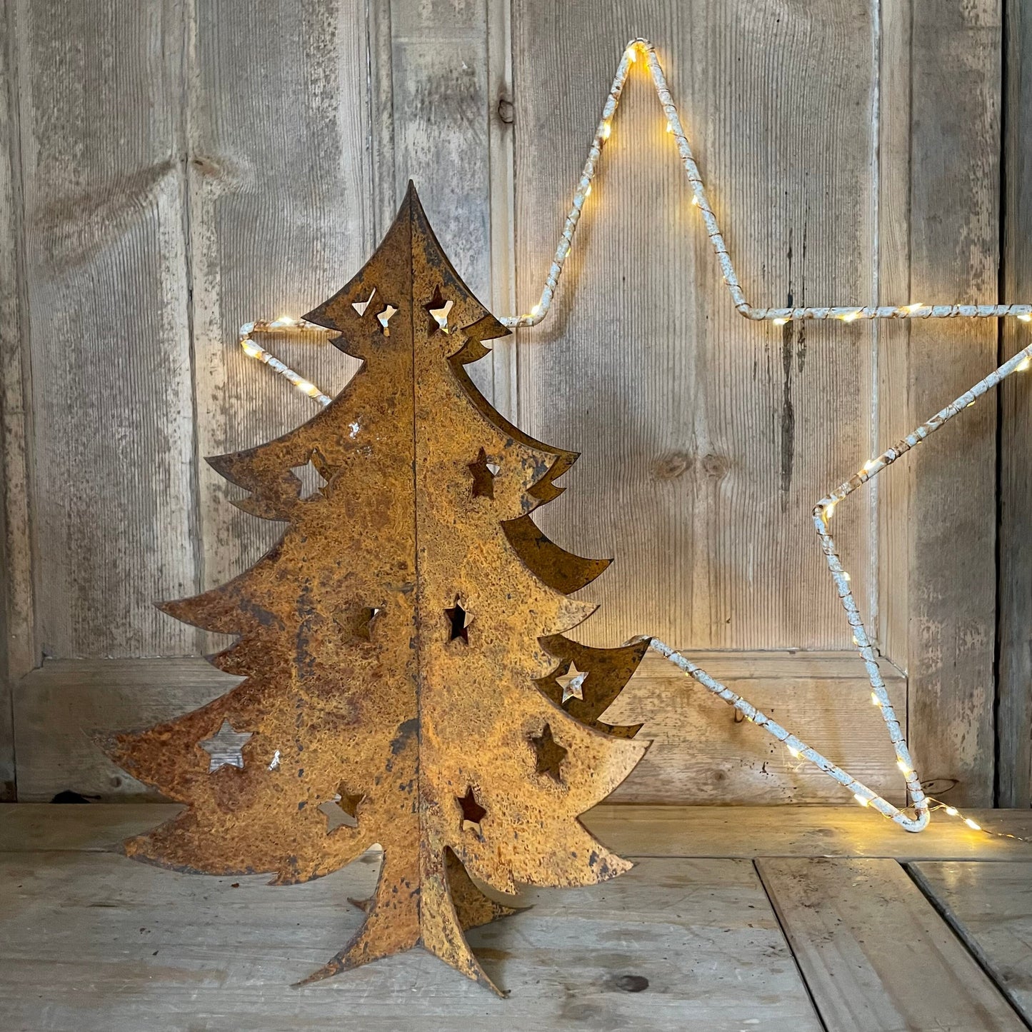 Rustic Christmas Tree / Christmas Decor / Metal Tree / Rustic Christmas / Rusted Tree