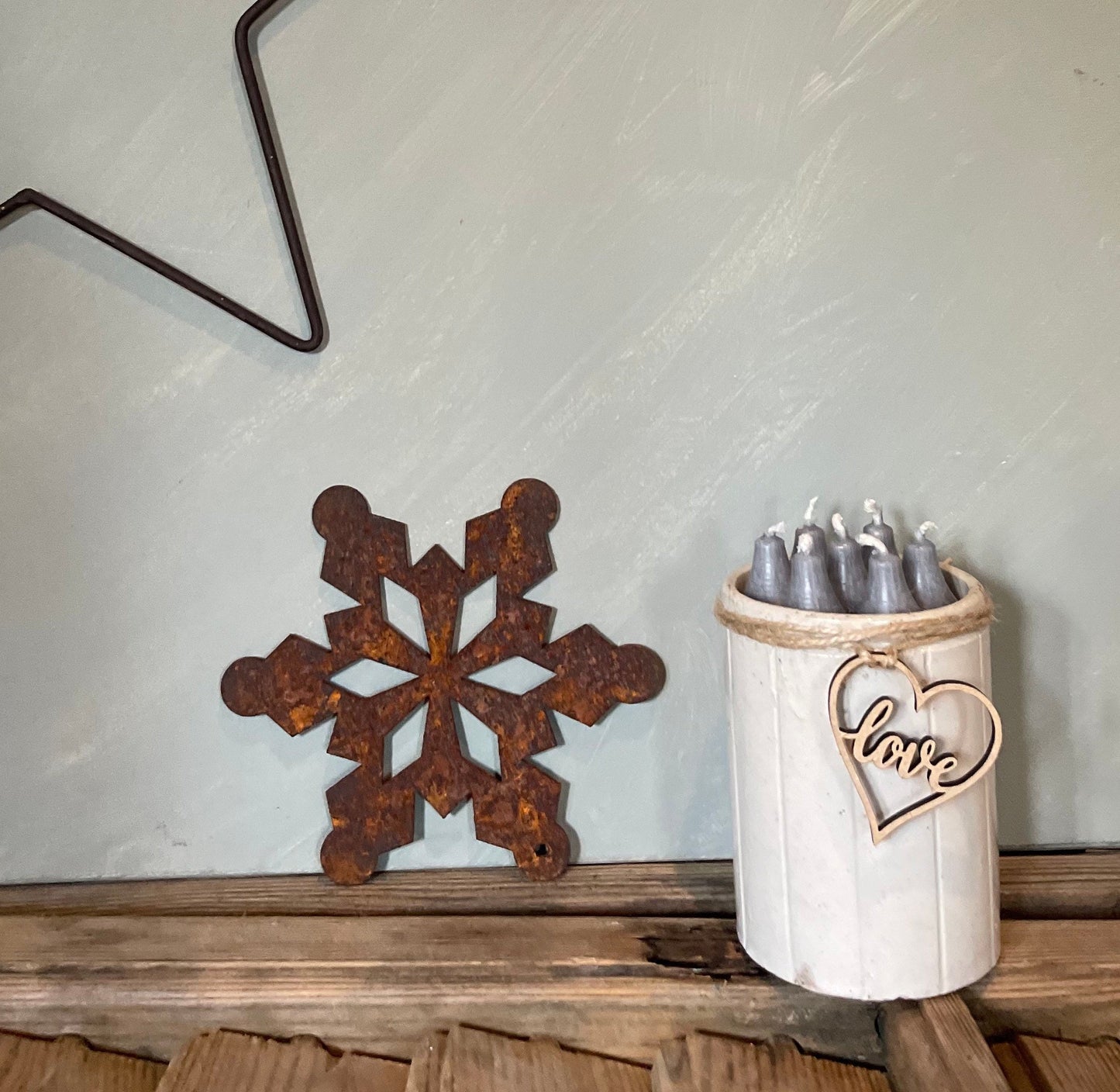 RUSTED METAL SNOWFLAKE