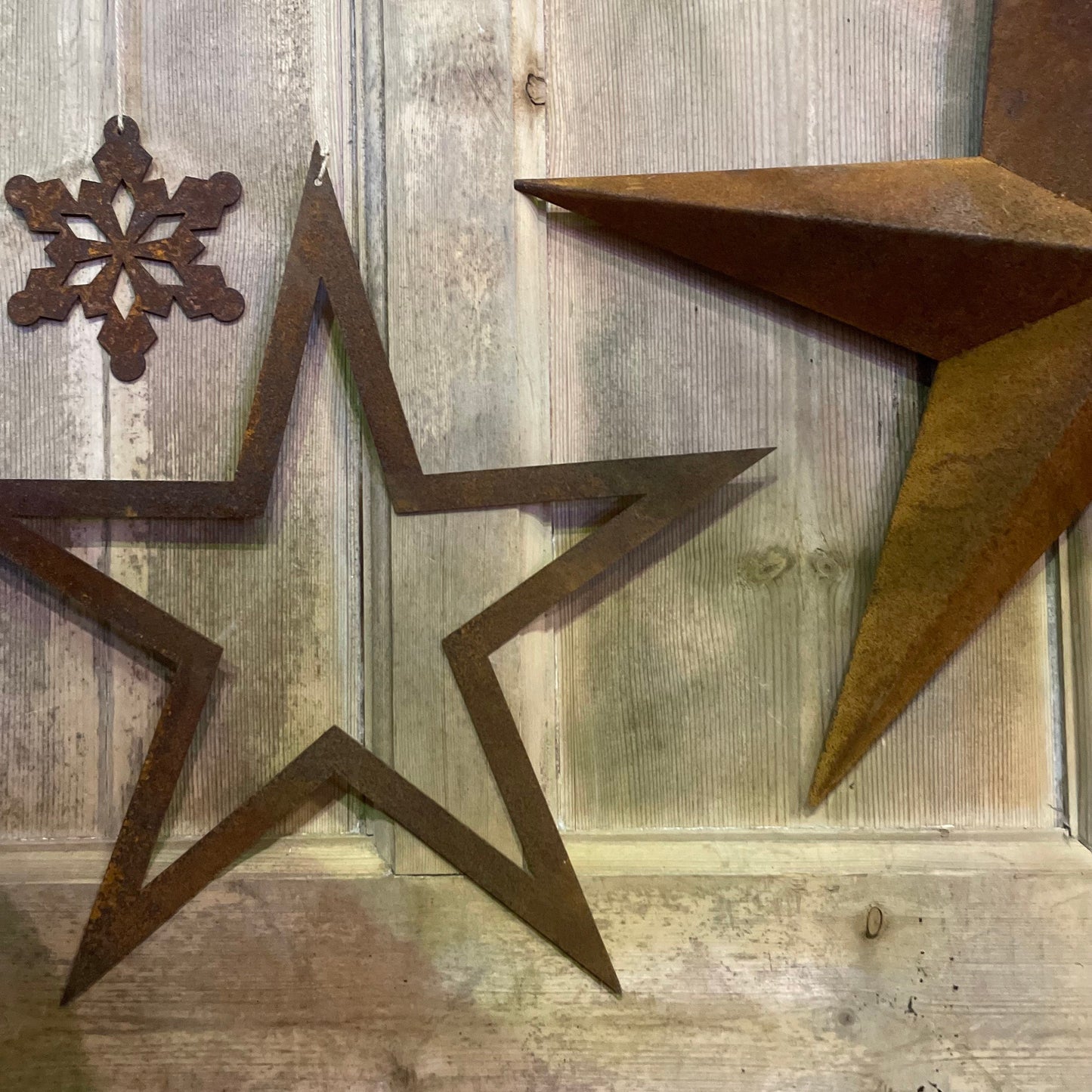 RUSTED METAL SNOWFLAKE