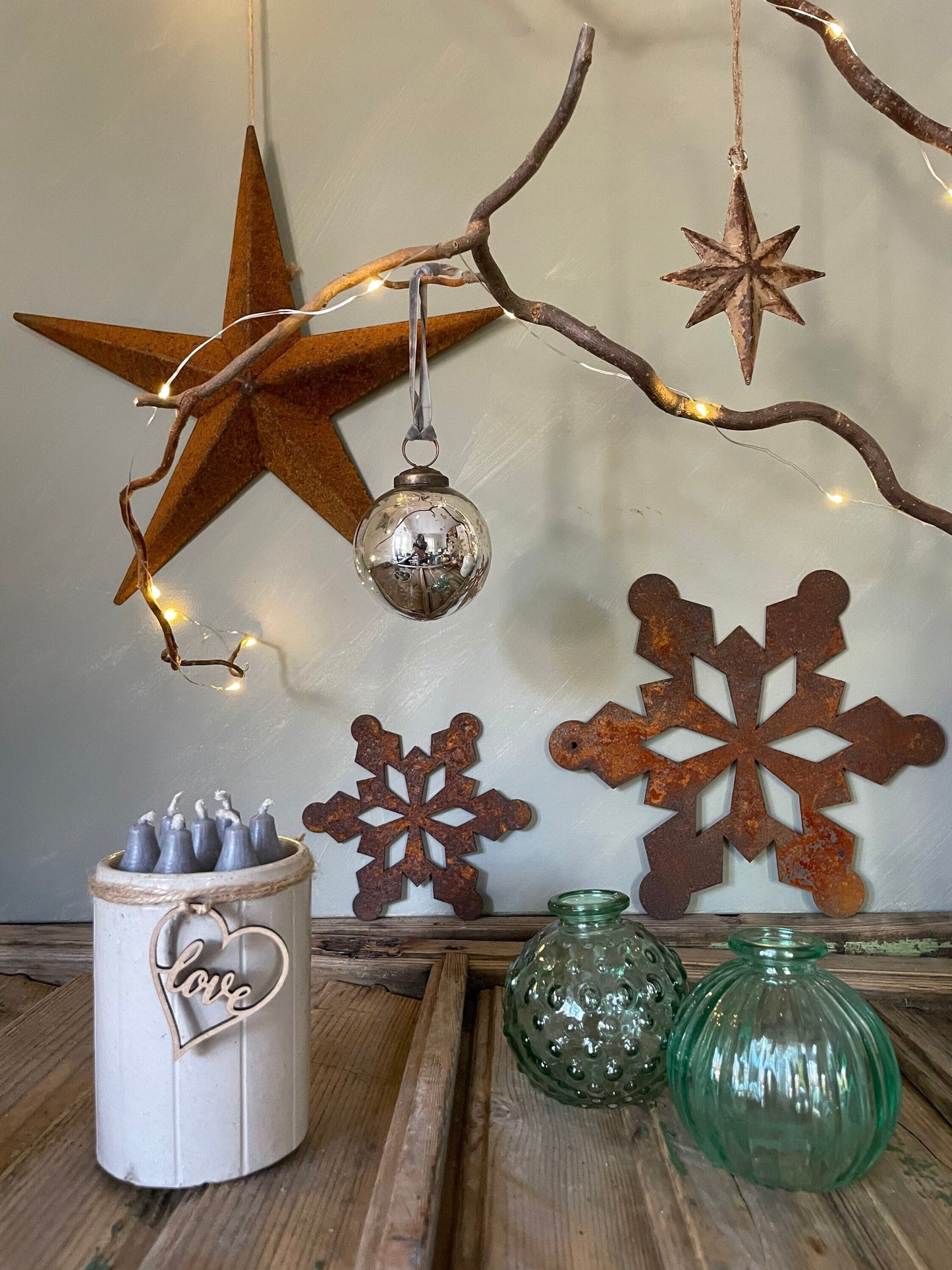 RUSTED METAL SNOWFLAKE