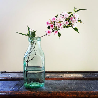 VINTAGE AQUA GLASS BOTTLES