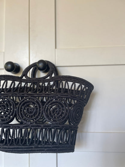 The Esme Basket - natural / Hand Woven Macrame Basket / Shopping Basket / Beach Basket / Traditional Basket / Woven Bag