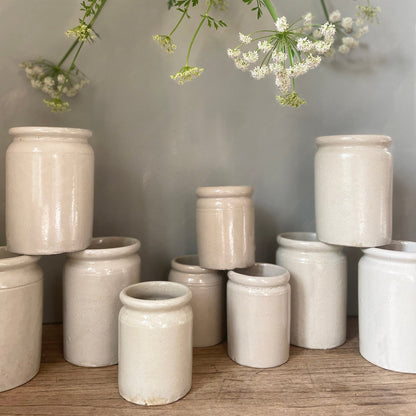 VINTAGE MARMALADE POTS - lipped