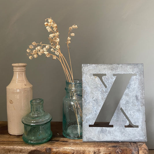 Vintage Letter Stencils / Metal Stencils / Vintage Letters / Vintage Display / Alphabet / Rustic Display