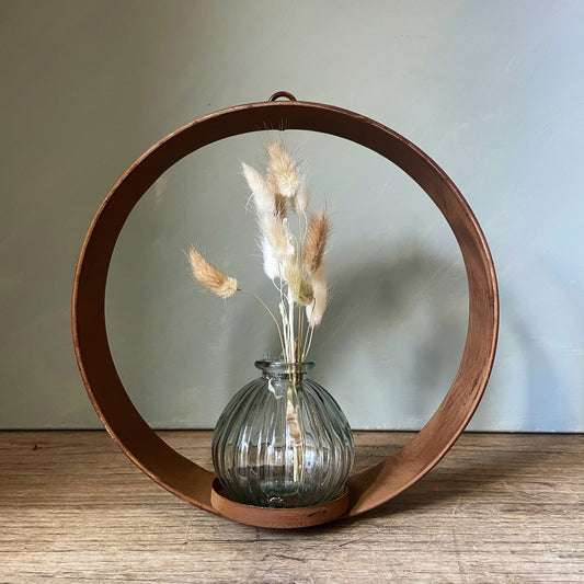 Vintage Inspired Wall Hanger with Display Vase / Chloe Display Hoop / Floral Decoration / Seasonal Decor / Summer Decor / Wedding Decoration