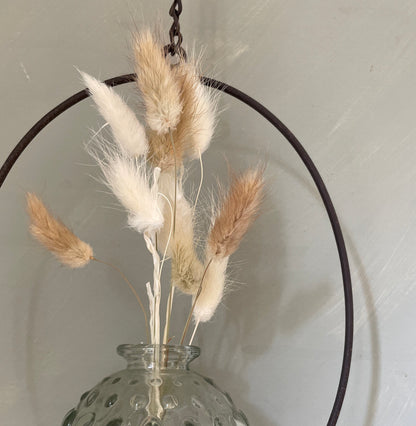 Pretty Oval Hoop for Display / Renee Dosplay Hoop on Hanging Chain / Floral Decoration / Easter Decor / Hygge Decor /
