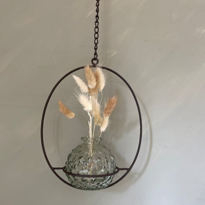Pretty Oval Hoop for Display / Renee Dosplay Hoop on Hanging Chain / Floral Decoration / Easter Decor / Hygge Decor /